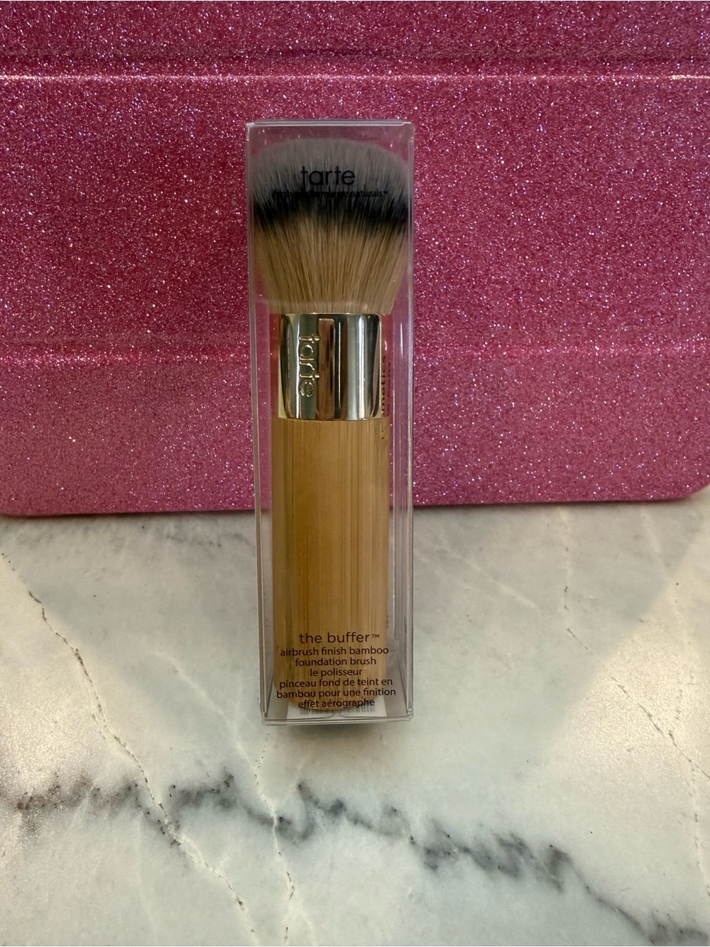 Tarte Bamboo Handle Buffing Foundation Brush with Black-Tip Bristles